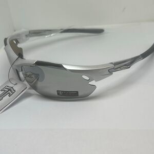 Sport Wrap Semi Rimless Sunglasses Mirrored UV400 Protection Lightweight